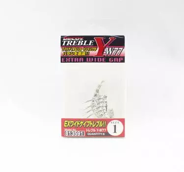 Тройной крючок Decoy Y-W77, сверхпрочные крючки с широким зазором, размер 1 (3591)