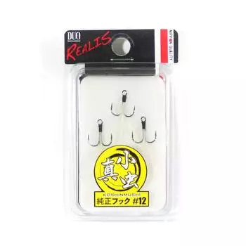 Тройной крючок Duo Shinmushi с перьями, белый, размер 12, 3 шт./упак. (3163)