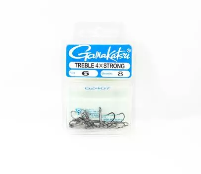 Тройной крючок Gamakatsu, 4X, сильный, размер 6,8 В упаковке (3353)