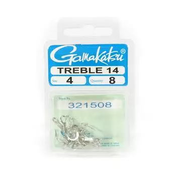 Тройной крючок Gamakatsu Treble 14, размер 4 (4890)