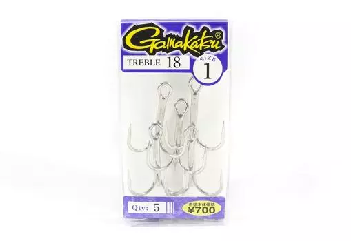 Тройной крючок Gamakatsu Treble 18, размер 1 (0845)