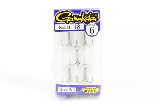 Тройной крючок Gamakatsu Тройной 18, Размер 6 (0876)