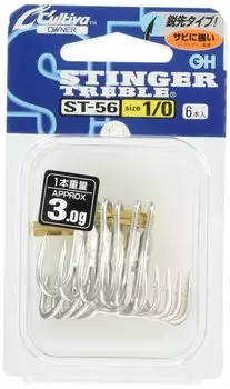 Тройной крючок OWNER ST-56 Stinger Тройной крючок Нет. 1/0