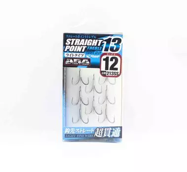 Тройной крючок Shout 213-SS с прямым жалом, размер 12 (2768)