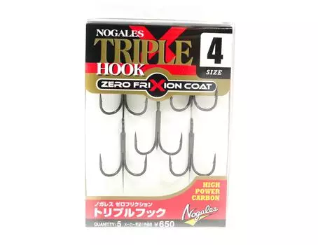 Тройной крючок Varivas Nogales с нулевым трением, размер 4 (0348)