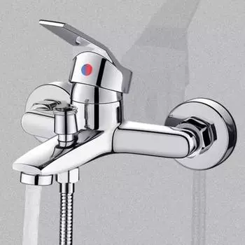 Тройной смеситель для душа Yousheng, смеситель для ванны, однорычажный, хромированная отделка, душевой гарнитур, простой в использовании кран с регулировкой температуры потока metal