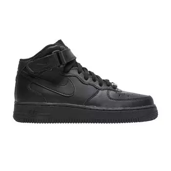 Тройные черные кроссовки Nike Air Force 1 Mid LE GS DH2933-001 35.5