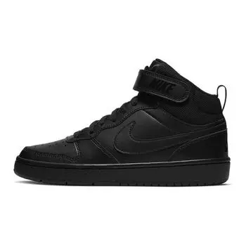 Тройные черные кроссовки Nike Court Borough Mid 2 GS CD7782-001