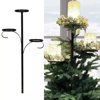 Тройные елочные украшения, подсвечник, украшение, основа для украшения домашней вечеринки 60cm