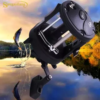 Троллинговая катушка SOUGAYILANG DTR-30, левая/правая, 3 + 1bb, троллинговая катушка, максимальная устойчивость, 28 кг, рыболовная рыболовная катушка B-DSST3000 чёрный