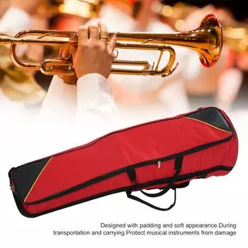 Сумка для тромбона из ткани Оксфорд, тенор-тромбоны, чехлы для концертов, аксессуары для музыкальных инструментов, красный и синий