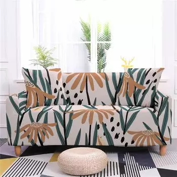 Tropical Leaves Elastic Sofa Cover Stretch Couch Cover Living Room Sectional Sofa Protector Housses 90x140cm