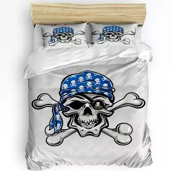 Тропическая беседка Пиратский корабль Доска Пододеяльник 3шт Набор постельного белья Домашний текстиль Пододеяльник Наволочки Набор постельного белья для спальни Без простыни EU single(135x200cm)