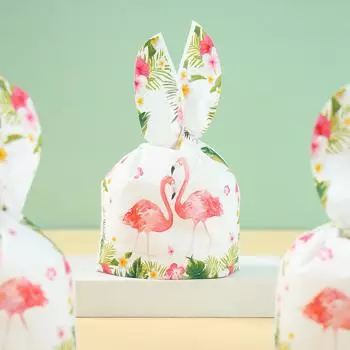 Тропические гавайские сумки с ушками кролика Подарочные пакеты Конфеты Печенье Упаковка Мешок День рождения Лето Гавайи Украшения для вечеринки Свадьба as picture