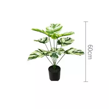 Тропические растения Искусственные тропические пальмовые ветви Искусственная черепаха Задний лист Декор для свадебной вечеринки Style 3