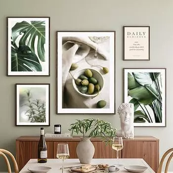 Тропические растения, замок, марокканская дверь, оливковое, плакаты на скандинавскую тему, печать на холсте, пейзаж, настенные художественные фотографии, декор для дома и комнаты 21X30cm No Frame