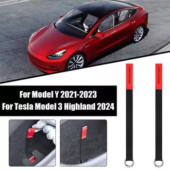 Трос аварийной безопасности задней двери для Tesla Highland 2024 для модели Y 2021-2025, аварийная ручка, автомобильный аксессуар, 2 шт. жёлтый
