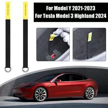Трос аварийной безопасности задней двери для Tesla Highland 2024 для модели Y 2021-2025, аварийная ручка, автомобильный аксессуар, 2 шт. Z7Y5