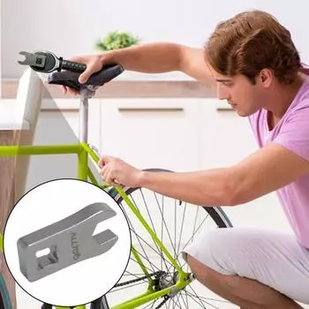 Тросовый ключ дискового тормоза Многоцелевой стальной динамометрический ключ с подходящей головкой Компактный размер Портативный велосипедный гидравлический тормозной болт Инструмент Гаечный ключ серебряный