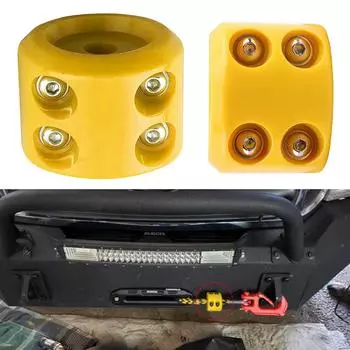 Тросовый трос Защитник кабеля Резиновая заглушка Защищает буксировочный крюк Резиновая заглушка для шнура Защита автомобиля Авто Внедорожные запчасти для квадроциклов UTV жёлтый