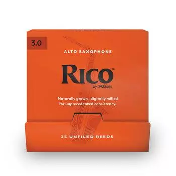 Трость D Addario WoodWinds D Addario для альт-саксофона RICO RJA0130-B25 [Твердость: 3.0] 25 шт. (индивидуально завернутый) []