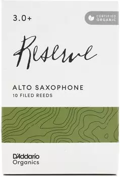 Трость для альт-саксофона WoodWinds, сертифицированная USDA Organic, RESERVE ODJR10305, 10 штук, D Addario D Addario [Твердость 3,0+] []
