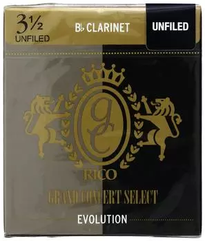 Трость для деревянных духовых инструментов для кларнета Bb GRAND CONCERT SELECT EVOLUTION UNFILED RGE10BCL350 10 штук D Addario D Addario [Твёрдость 3,5] []