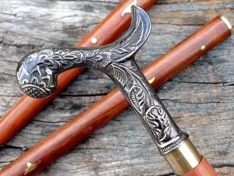 Трость для ходьбы, инкрустированная вставками, роскошная красивая латунная антикварная ручка-наконечник, новый дизайн, трость для ходьбы для мужчин и женщин, подарок M аэро