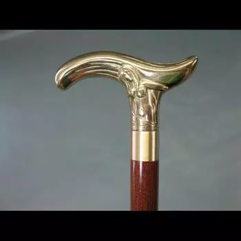 Трость для ходьбы из цельной латуни для леди, викторианская деревянная трость, антикварный подарок