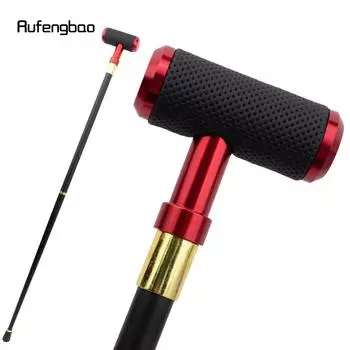 Трость для ходьбы из красного кожаного цилиндра, серебряная, модная, декоративная, джентльменская, элегантная, для косплея, трость, посох 94 см