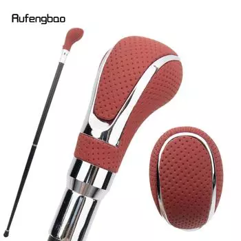 Трость для ходьбы из красной кожи и серебра, модная декоративная трость для джентльмена, элегантная трость для косплея, посох 92 см