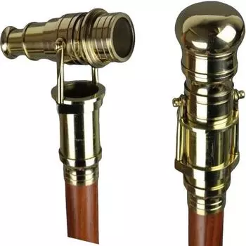 Трость для ходьбы из латуни в викторианском стиле в виде телескопической головы - 36 дюймов, деревянная декоративная трость ручной работы для унисекс, мужчин, женщин, пожилых людей