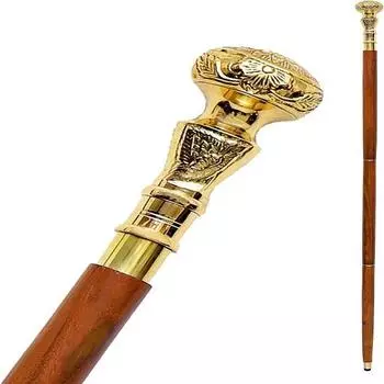 Трость для ходьбы из латуни в стиле трости с 3 складными тростями в подарок на День отца,