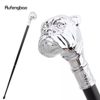 Трость для ходьбы с белой бородой, щенком, пекинесом, модная декоративная трость для джентльмена, элегантная трость для косплея, набалдашник, посох 92 см