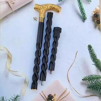 Трость для ходьбы с уникальной латунной ручкой, деревянная складная трость ручной работы, трость и трость с золотой ручкой