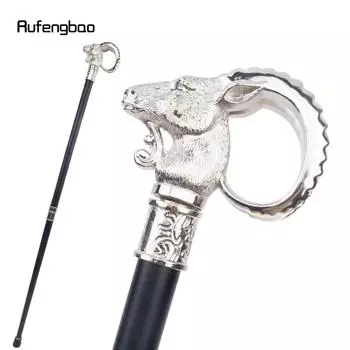 Трость для ходьбы в виде белого козла, овцы, животного, декоративная, косплей, винтажная, модная, для вечеринки, посох для Хэллоуина 91 см