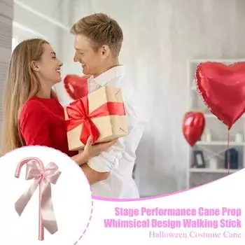 Трость для косплея, трость для ходьбы на Хэллоуин, реквизит, палка с бантом, сценический персонал для выступлений