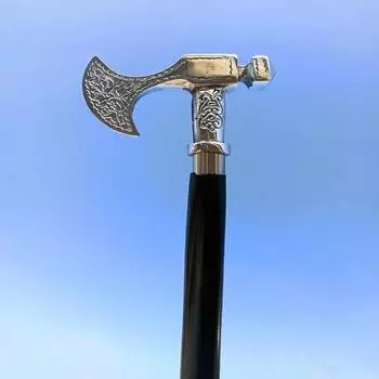 Трость для мужчин твердая оловянная баварская ручка трость из твердой древесины трость подарок воина