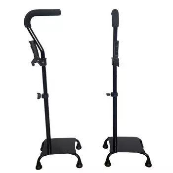 трость для ухода за больными, изготовленная из регулируемой опоры для реабилитации ходьбы для Дня уважения к пожилым людям, 4-точечный уход, легкий, отдельно стоящий костыль,