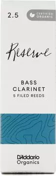 Трость Rico WoodWinds Daddario для бас-кларнета, сертифицированная USDA Organic RESERVE ODER0525, упаковка из 5 штук D Addario [Твердость 2,5] []