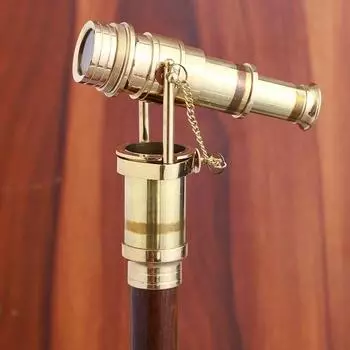 Трость ручной работы со скрытым телескопом, латунная трость, трость-телескоп, трость, подарок для мужчин и женщин, доступны в 3 дизайнах 94 cm