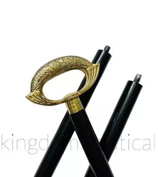 Трость с дизайнерской ручкой, Трость с латунной ручкой, Деревянная трость, Трость для походов, Трость для мужчин, Элегантная трость M аэро