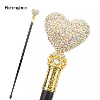 Трость с искусственным бриллиантом «Белая любовь», модная декоративная трость для джентльмена, элегантная трость для косплея, Crosier 94 см