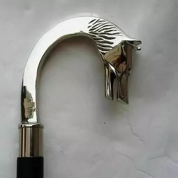 Трость с ручкой в виде волка. Винтажная викторианская трость с ручкой. Трость ручной работы. 91,44 см.