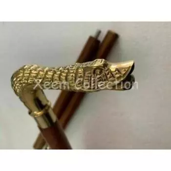 Трость с ручкой в виде змеиной головы дизайнерская латунная трость в античном стиле