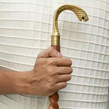 Трость с рукояткой в виде змеи, ручной работы, трость из крученого дерева с латунной головой змеи, индивидуальный подарок для мужчин и женщин, вариант трости