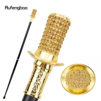 Трость с золотым искусственным бриллиантом, модная декоративная трость, элегантная трость для джентльмена, ручка для косплея, ручка Crosier 96 см