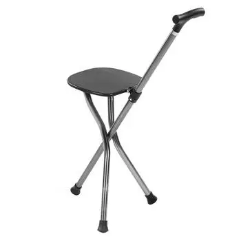 Трость Тренога Стул Трость Стул Треккинговая Палка Алюминиевый Сплав Складной Стул Трость Складная