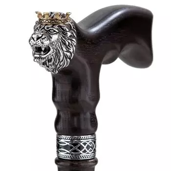 трости Трость Трость для ходьбы Lion King Сделано в Украине Деревянная Легкая Темно-коричневая 81 см Y s [Ручная работа] Мужская темно-коричневого