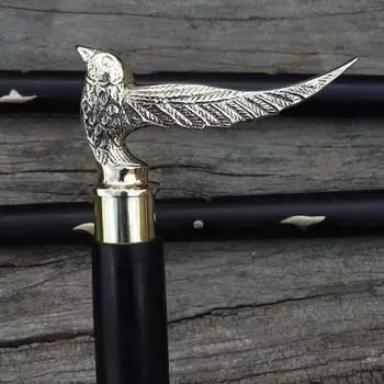 Трости в старинном стиле в викторианском стиле, латунная ручка с птицей, дизайнерская деревянная трость